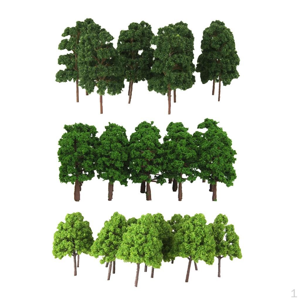 

65x plastic.0 Trees Train Park Building Sandtable Accessories