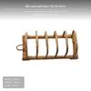 5Compartment Rattan Organizer, Japanese design Storage Rack for Kitchen shelving unit