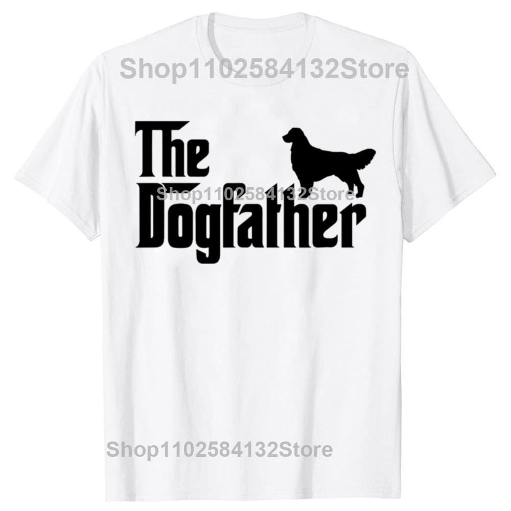 Golden Retriever The DogFather Fathers Day TShirt Men Women Dog Owner Gift TShirt Loose Casual Tops Tees Oneck Oversized