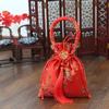 Chinese Style Canvas Flower Drawstring Bag Phoenix Dragon Festive Sugar Bag Wedding Candy Bag Jewerly Packing Bag