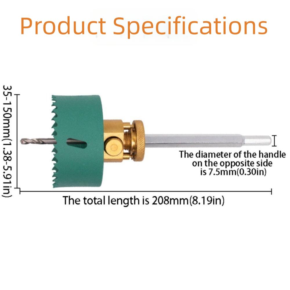 Hexagon Shank Quick-Release Hole Opener Bi-Metal Construction Drill Bit  Downlight Installation
