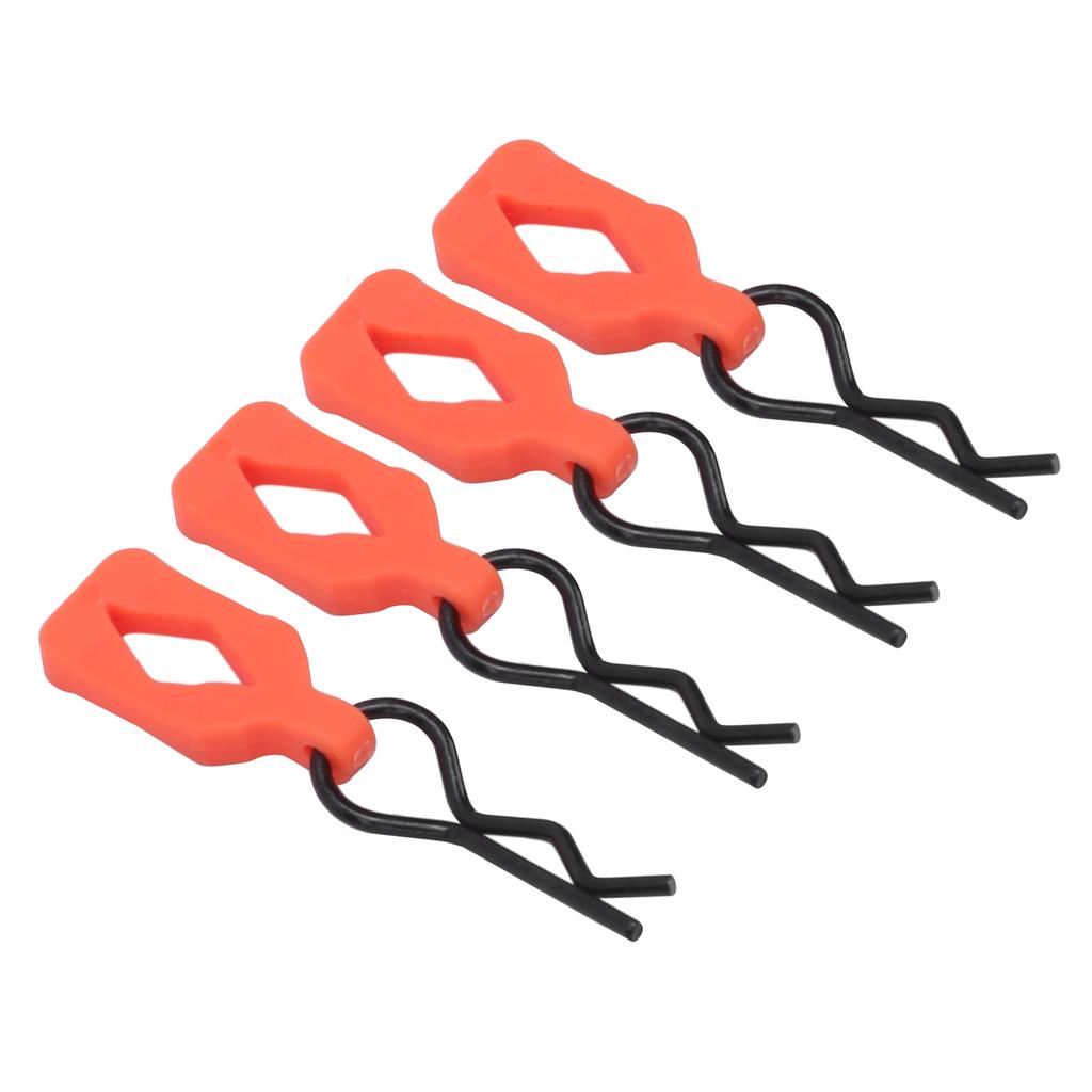 4pcs Metal Body Shell Clips Buckles for 110 RC Remote Control Car Parts AccessoriesOrange