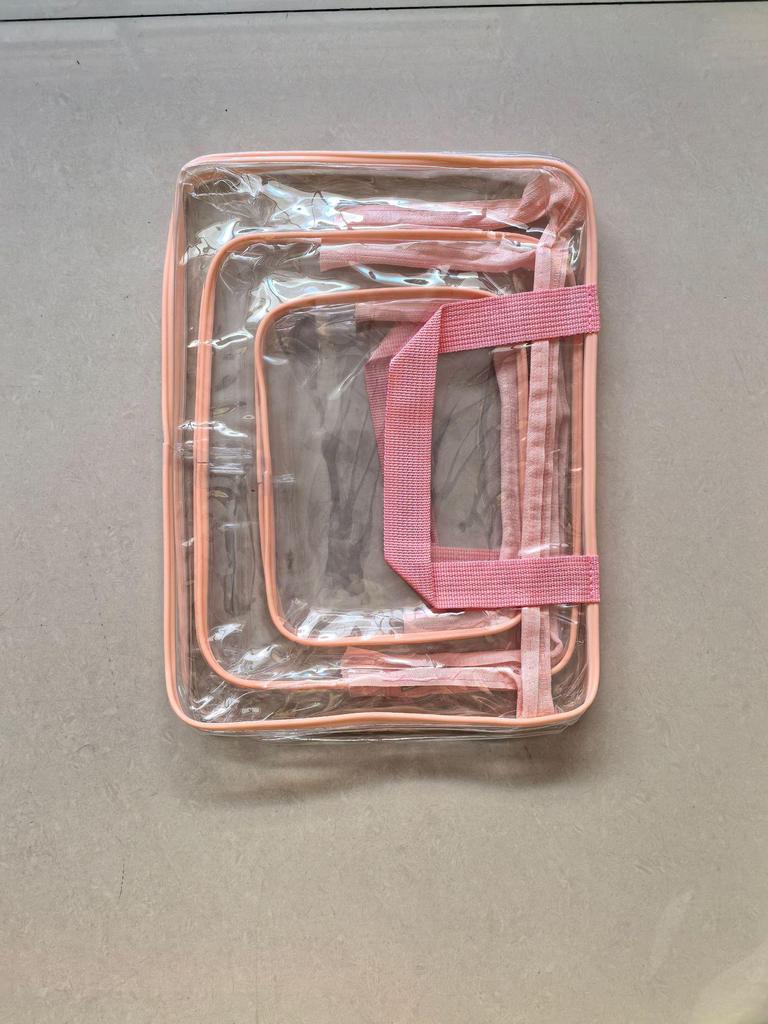 PVC Transparent Makeup Bag for Women - Large Capacity Toiletries Storage, Customizable Logo