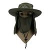 UV Protection Bucket Hat with Neck Flap for Unisex Outdoor Activities