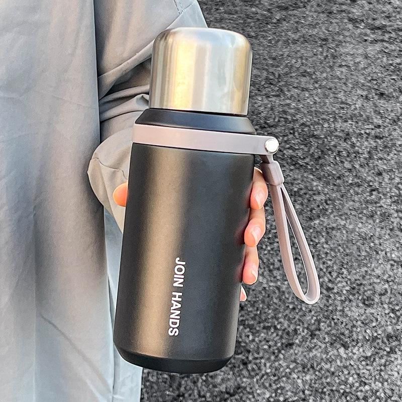 316 Stainless Steel Thermos Cup for Girls, Simple Direct Drinking Water Cup for Sports Boys, Tea Cup with Tea Compartment