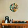 Vintage Round Tin Sign 8x8 Inch Retro Metal Art for Cafe Garden Bar Weatherproof Wall Decor