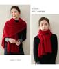 Women's 100% Pure Cashmere Scarf - Simple, Versatile, Warm, Plain, Hollow Pattern for Autumn/Winter Neck Protection