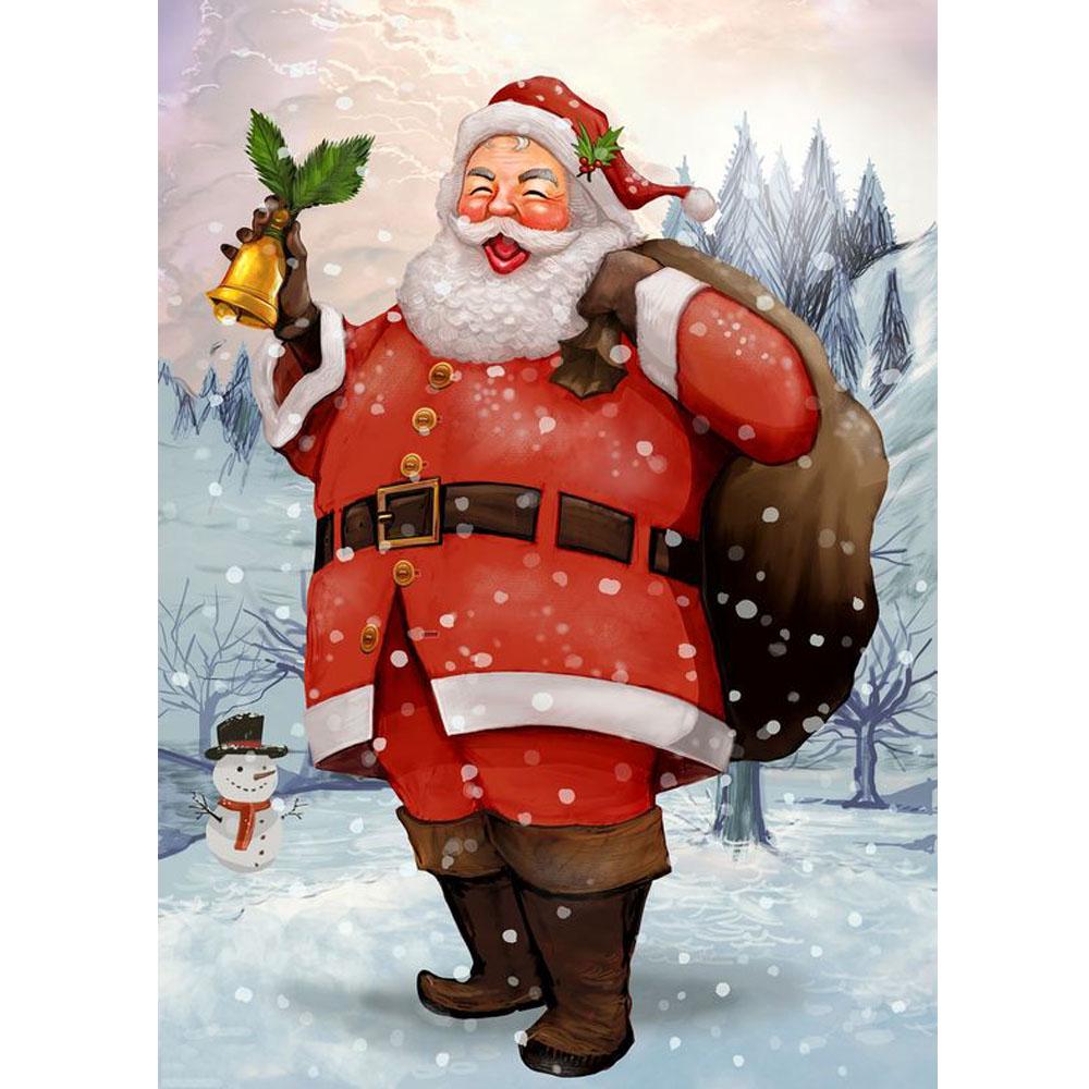 Diamond Painted Santa 5D DIY Diamond Full Circle Diamond Embroidery Snowman Mosaic Home Decoration Gift