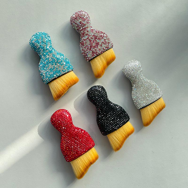 Bling Diamond Car Interior Dust Sweeping Soft Brush Car Washing Tool Keyboard Gap Car Dust Brush Out Trend Cleaning Brush
