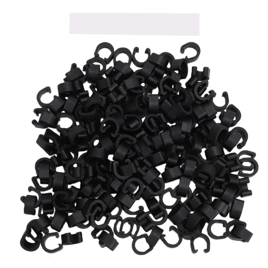 200pcs Mountain Bike Cable C Clamps Housing Hose Guide Clamps for Bicycle Hydraulic Hose Brake Shift Cables