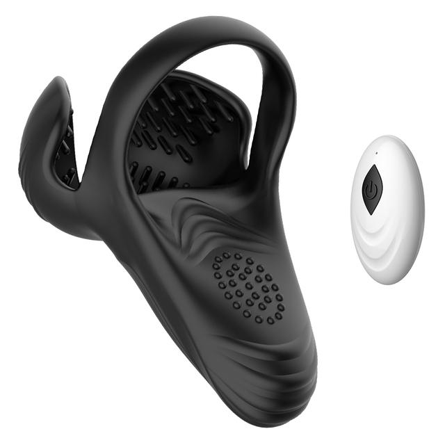 Vibrating Penis Cock Ring Silicone Stronger Erection Sex Toy 10 Vibration Modes Perineum Testicles Stimulation Mens Vibrator