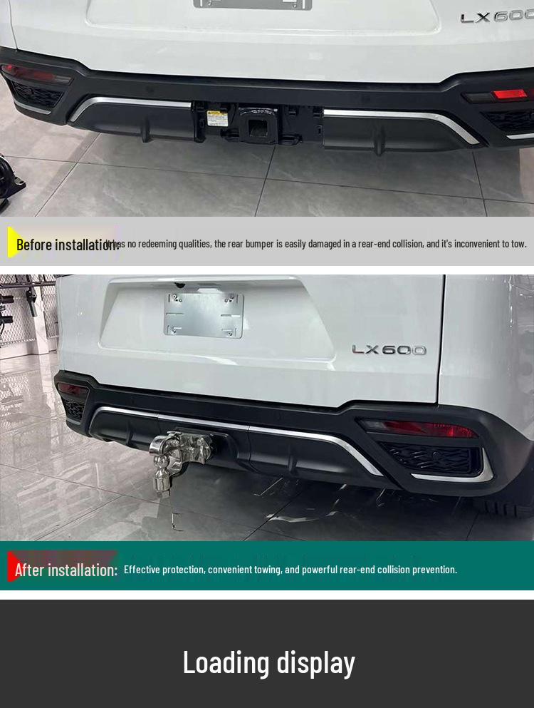 Lexus LX600 Anhängerkupplung: Kollisionsschutz hinten & Abschleppen, Originale 2-Zoll-Vierkantöffnung