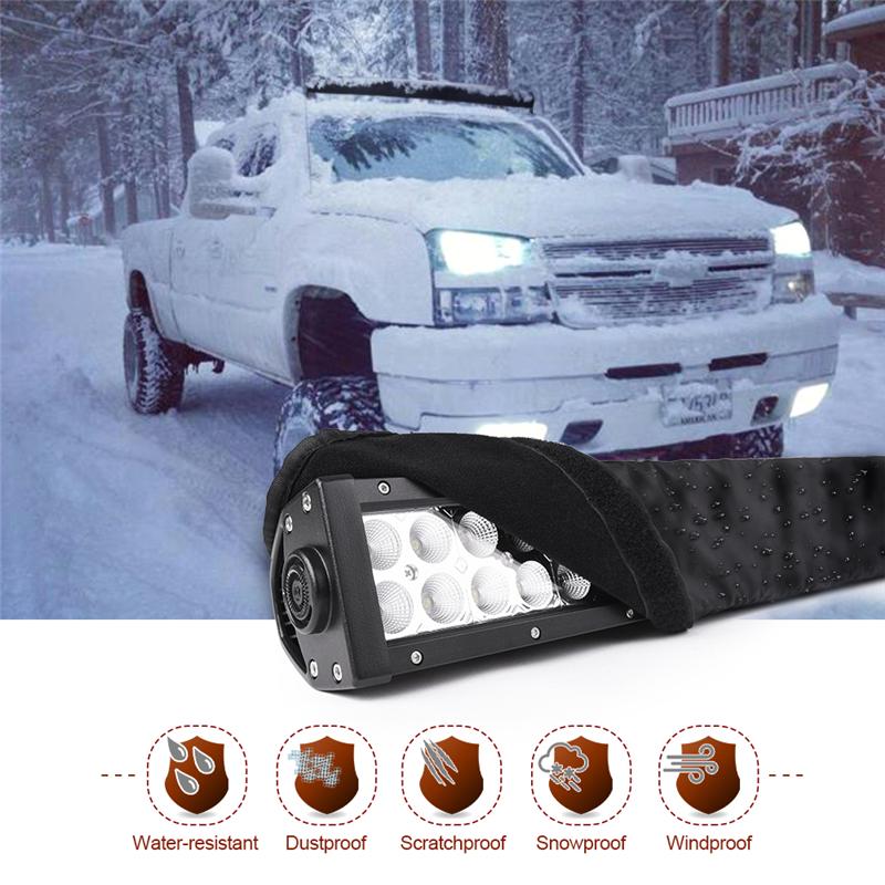 MICTUNING  22'' 32"  42'' 52'' Inch Premium Gear Sleeve Cover for Straight Curved LED Light Bars