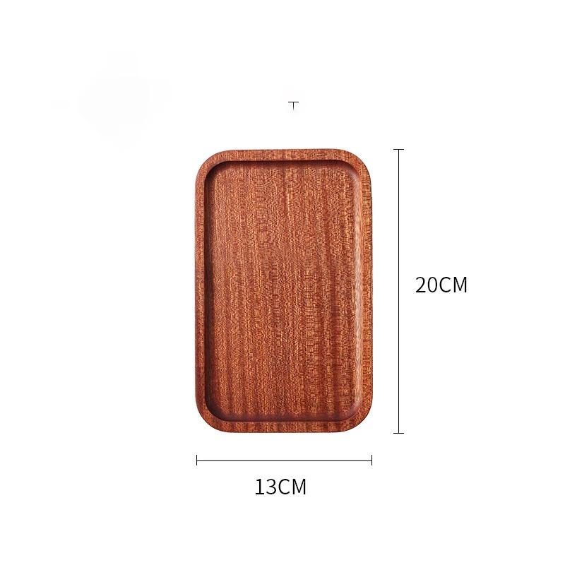 Holzplatte Massivholz Essteller Unzerbrechliches Geschirr für Küche Geschirr Snacks Obstschale Dessert Servieren