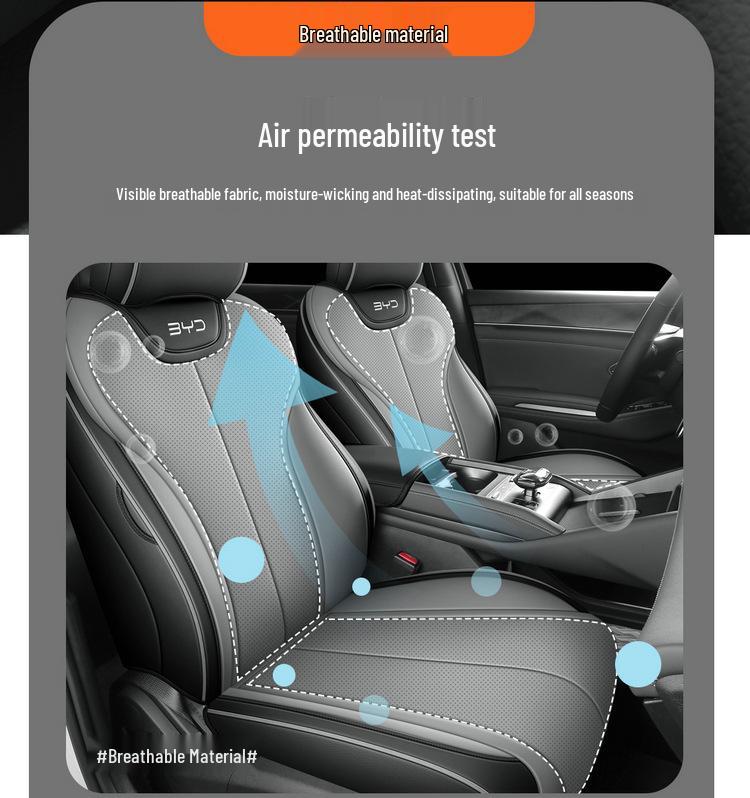 Universal Leather Car Seat Cushion for 25 BYD Qin PLUS DM-i Models