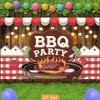 2D Plochá BBQ Mřížka Steak Pozadí Letní Grilování Párty Pozadí