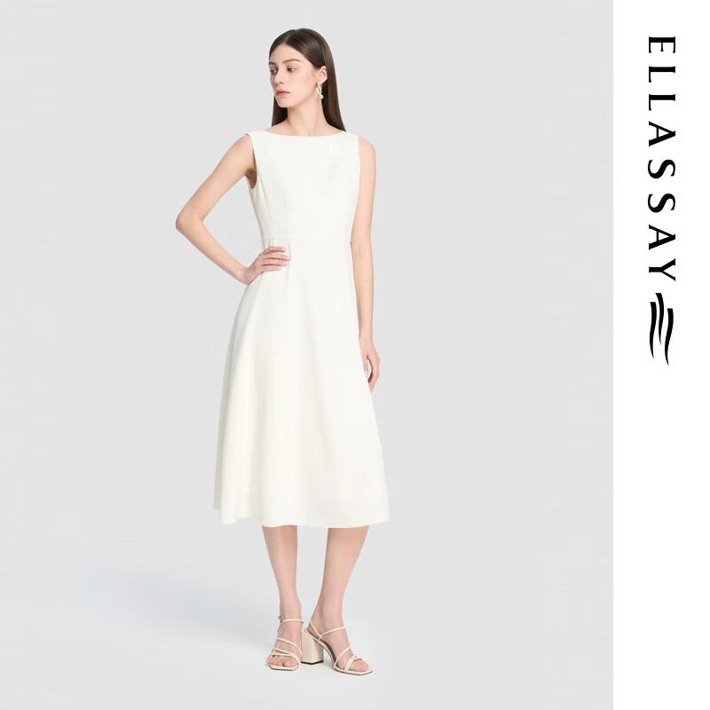 ELLASSAY Women's Rose Embroidery Sleeveless Midi Dress