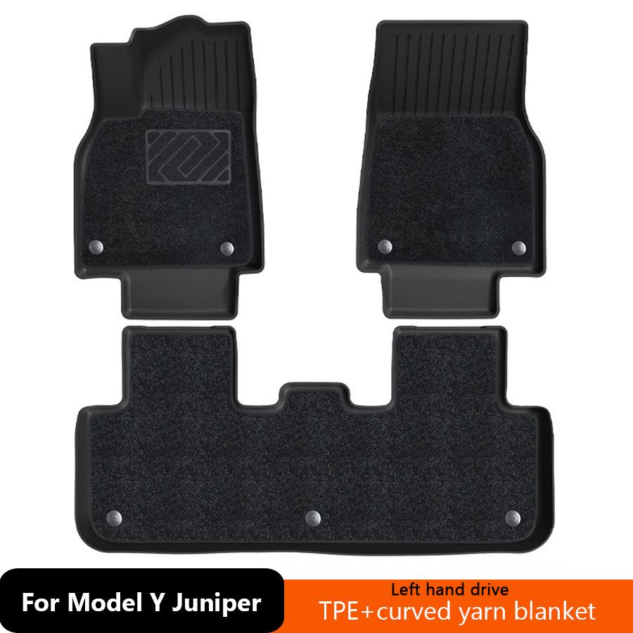 For Tesla Model YL NEW Model Y Juniper ,For Model 3 Highland 2025- 2026 TPE Car Floor Mats Waterproof Internal Accessories Mat