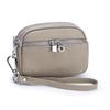 First-layer Cowhide Women's Mini Small Bag Change Purse Leather Large-capacity Double-zipper Multifunctional Clutch