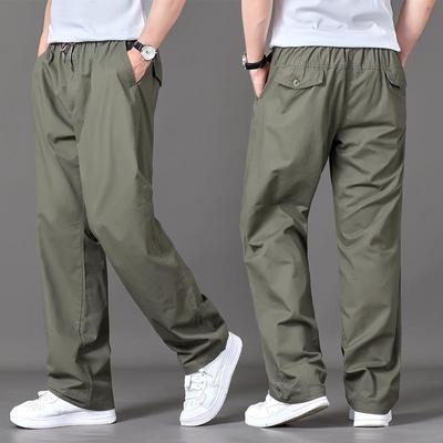 Pantalon d'été à jambes larges pour hommes, grande taille, salopette droite décontractée, pantalon de sport pour l'extérieur, Version ample