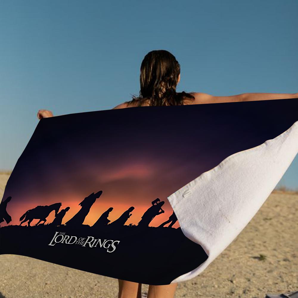 The L-Lord Of The R-Rings Movie Big Microfiber Beach Towels Quick Towel Sand Beach Towels Pool Towel For Travel Swim Pool Yoga