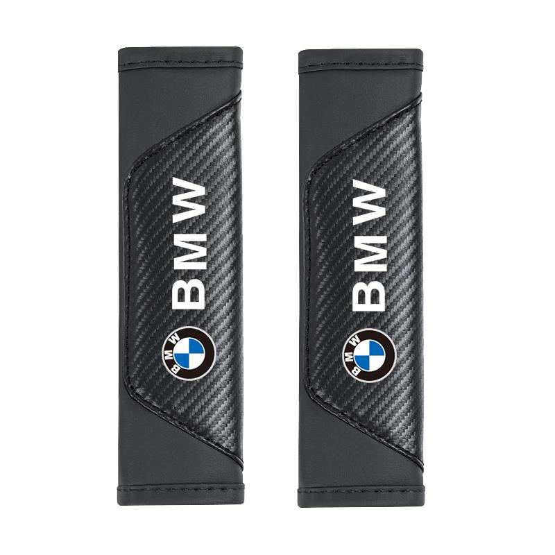 2xCar Seat Belt Shoulder Cushion Protective Cover Keychain Accessories For BMW X1 X2 X3 X5 X4 X6 X7 iX3 F20 F10 F07 E70 E46 E90 ZCHJ4