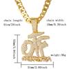 Full Diamond Patchwork Letter Pendant Necklace - Trendy Hip Hop Rap Cuban Jewelry