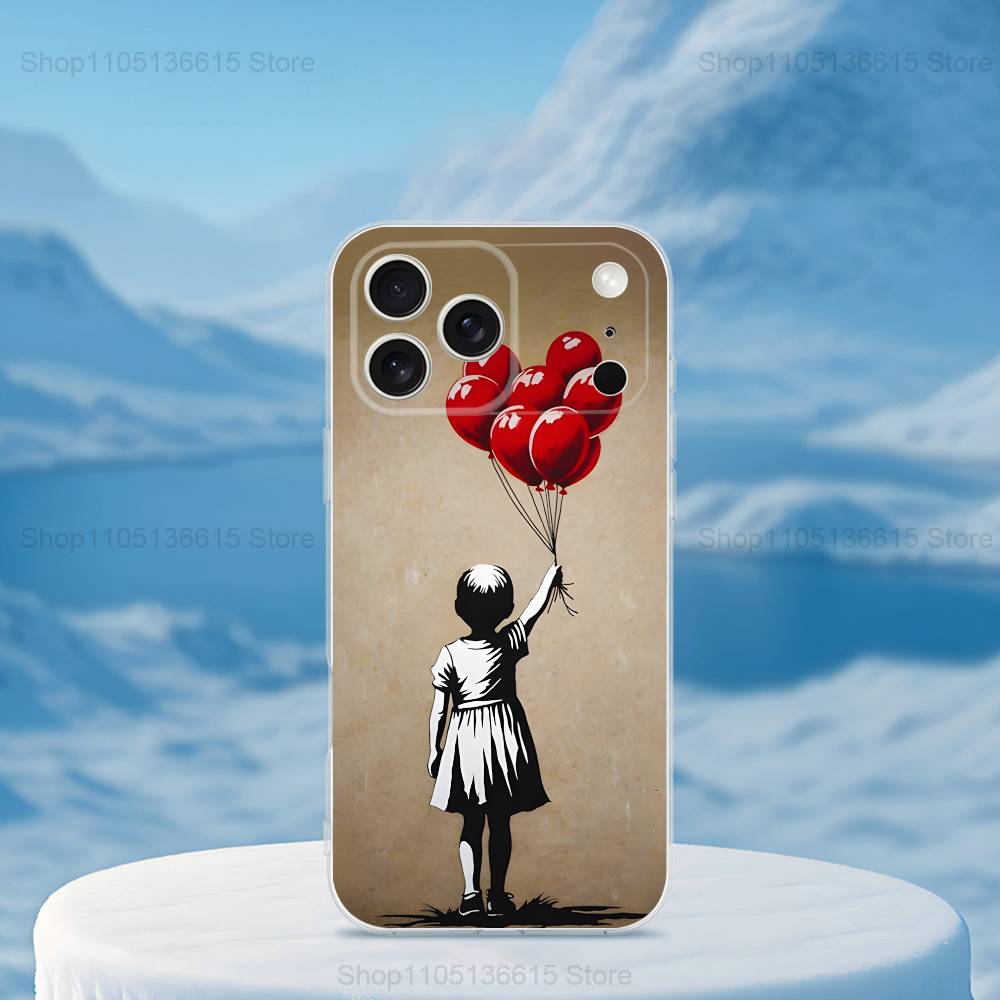 

Graffiti Art B-Banksy S-Street Case For iPhone Max,13,XR,SE,12,15,Pro,17,Plus,11,14,16,X,XS,Mini Transparent Soft Cover iPhone13PROMAX