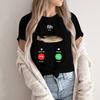 Women's Round Neck Printed Short-sleeved T-shirt Top