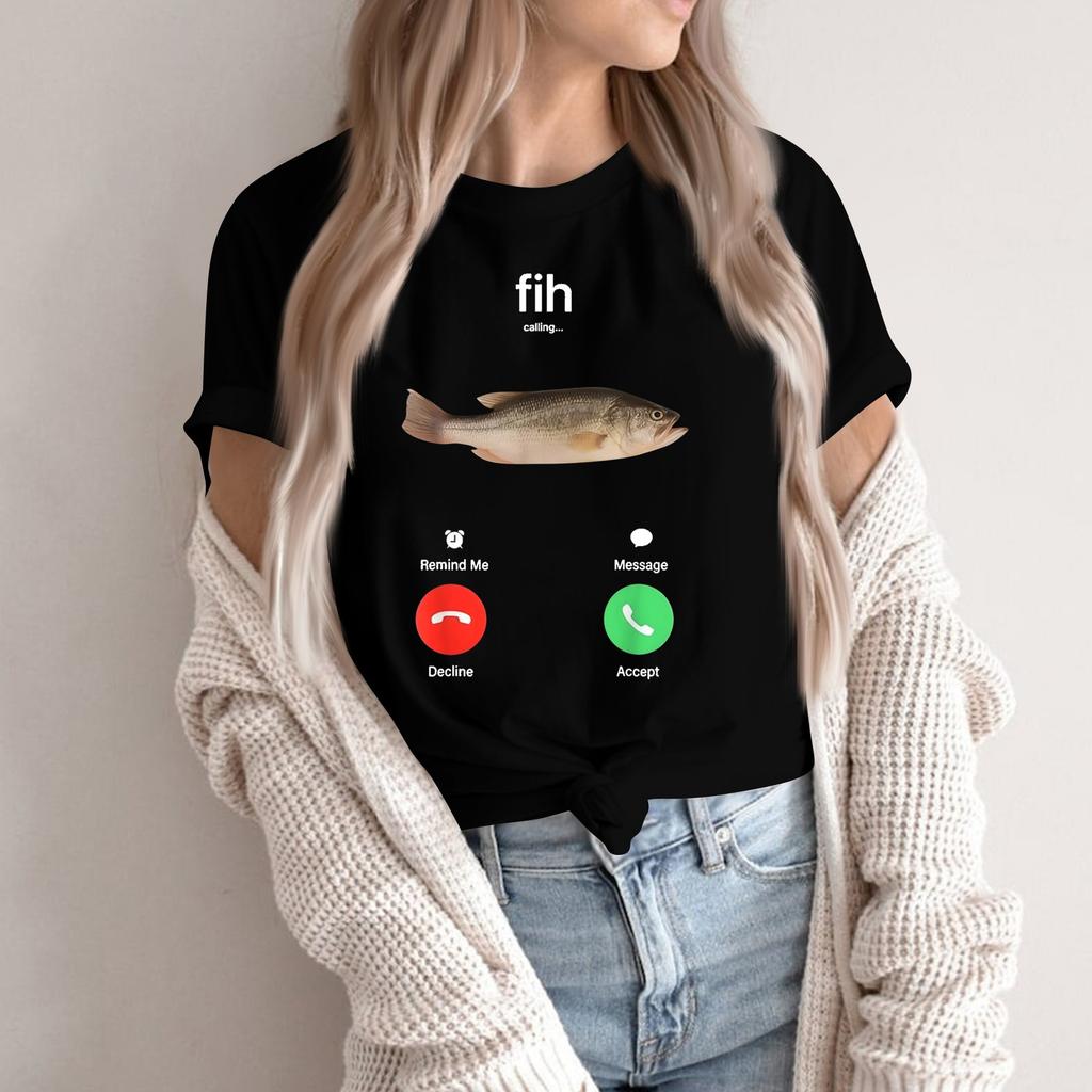 Women's Round Neck Printed Short-sleeved T-shirt Top