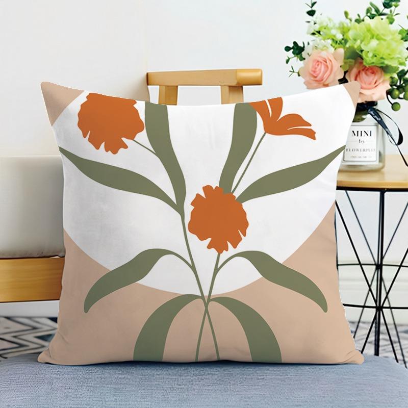 Morandi Simple Printed Decorative Pillowcase Bedroom Living Room Square Cushion Pillowcase