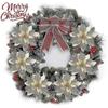 24pcs Christmas Glitter Poinsettia Flowers Artificial Flowers
