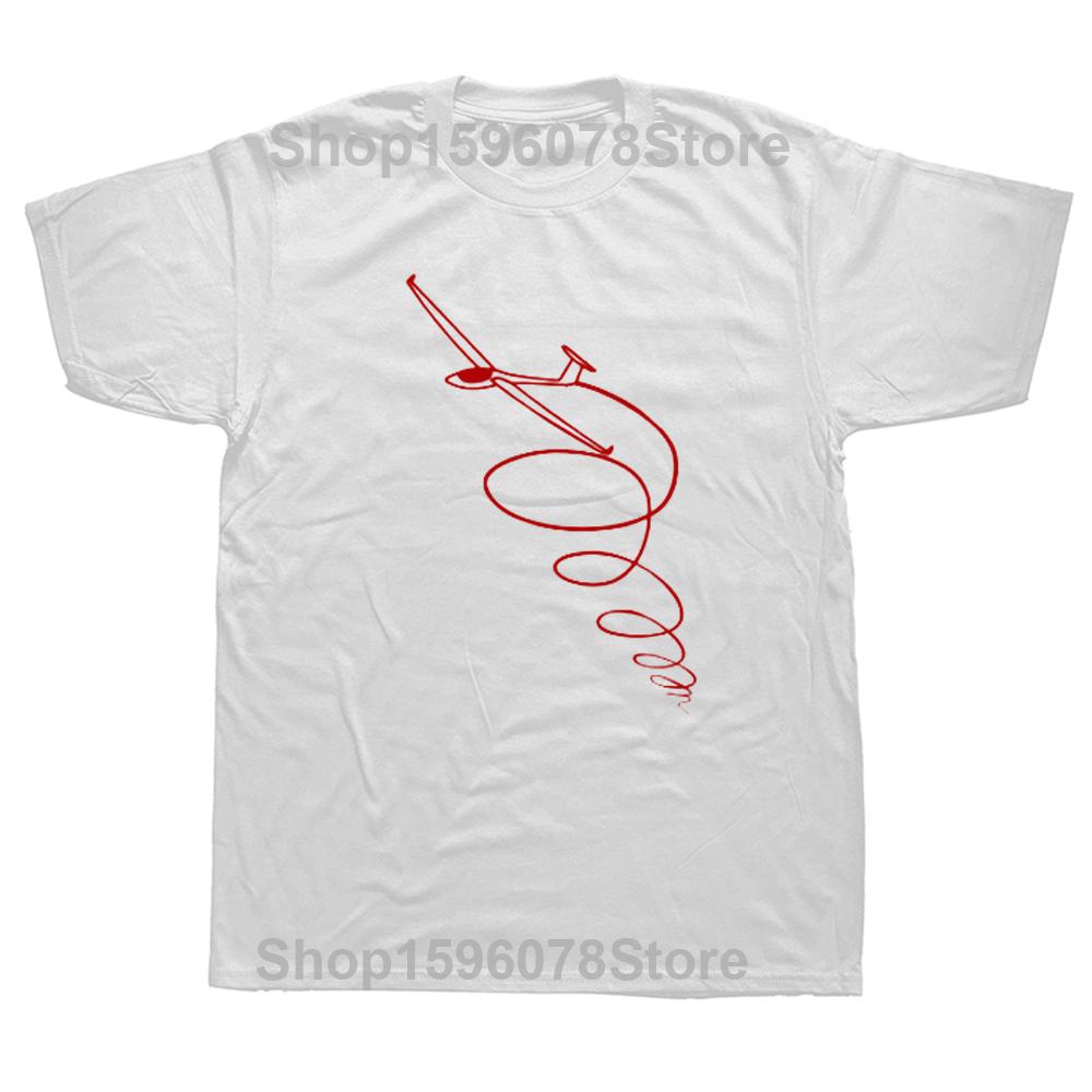 Vtipný pilot kluzáku Leť vysoko Vzdušný kluzák Letecké společnosti Trička Grafická bavlna Streetwear Harajuku Letecké tričko Pánské