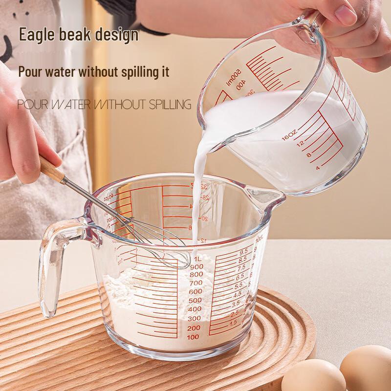Xihe Microwaveable Thickened Glass Measuring Cup Set