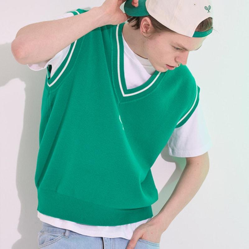 CLEVER FIELD color block embroidered ball cap_ green