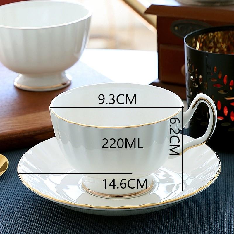 Bone China Gold Line Tea Cup with Saucer Set Porcelain, Ceramc Espresso Saucer, Vintage Cups, Luxury Coffee Cup Set, Drinkware