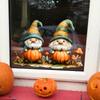 Dwarf Halloween Cartoon Pumpkin Glass Window Static Glue Free Home Sticker Decor