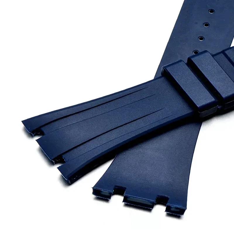 Silicone Watch Strap for AP Royal Oak Offshore Sports Waterproof Sweat-Proof Rubber Watchband Men's 27mm 28mm Double Concave