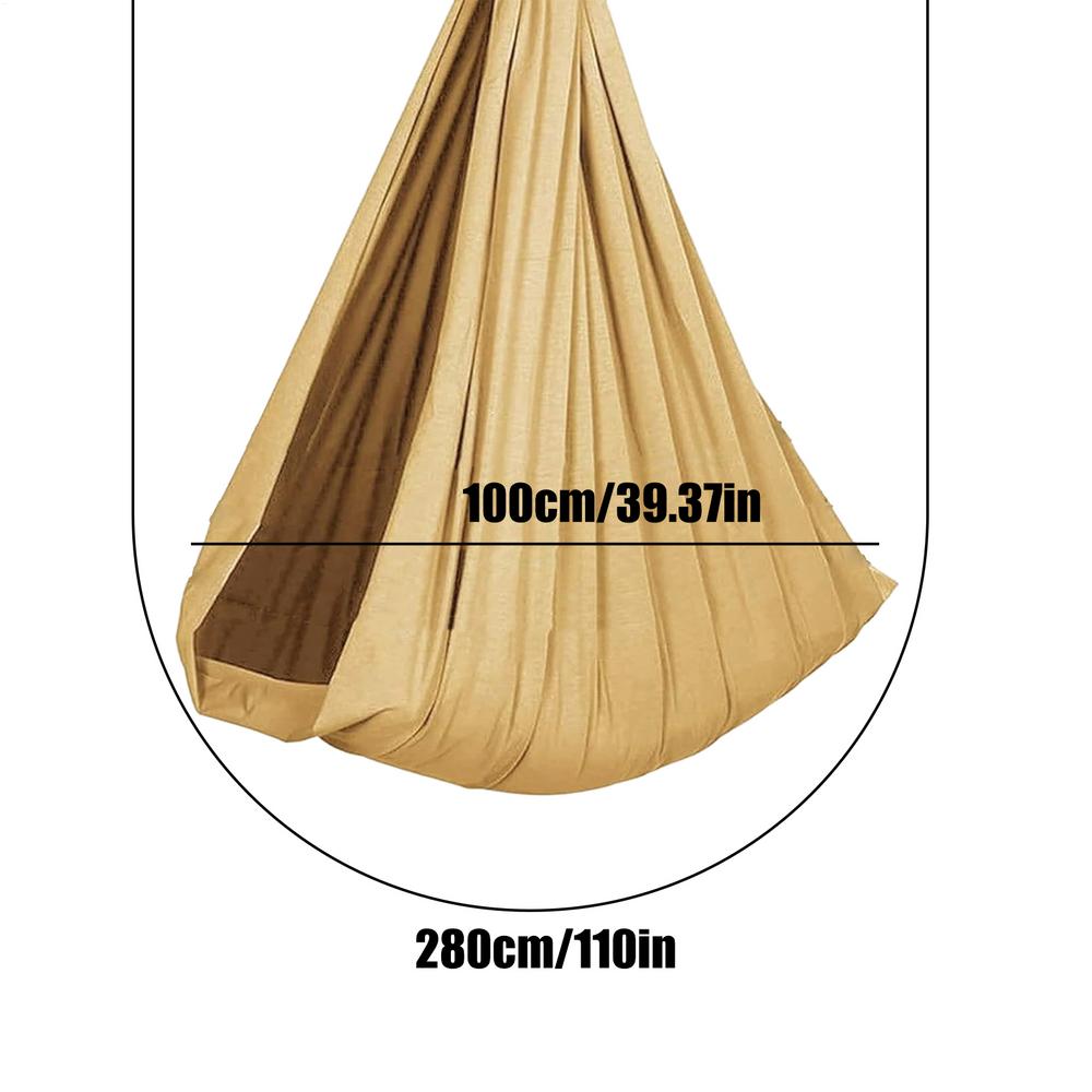 

Еластичний підвісний гамак для приміщення та вулиці Дитячий сенсорний гамак Регульований підвісний гамак Для лікування та розслаблення золотий