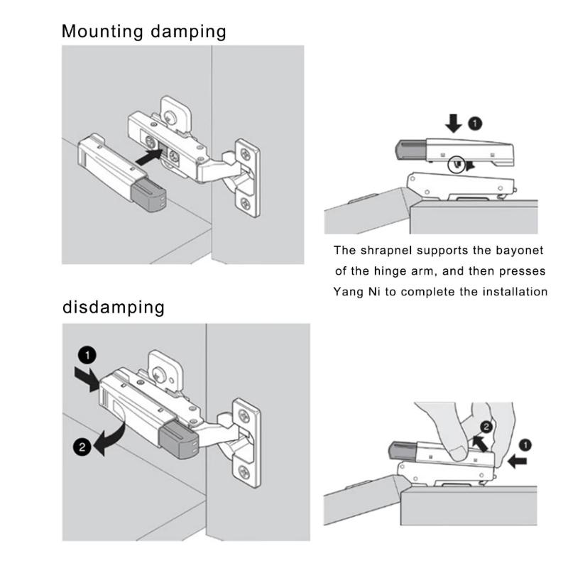 Cabinet Hinges With Quiet Close Cabinet Hinge Damper Straight Arm Full Overlay Hinge Automatically Hinge Buffer Damper