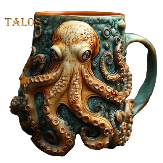 

Кружка для пива «Осьминог» в стиле Ктулху, средневековая пиратская кружка викингов, 3D-кружка для коллекционирования драконов для бара, домашнего декора, уникальный подарок для мужчин, тема ужасов C