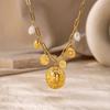 18k Gold-Plated Stainless Steel Pearl Necklace - Luxury Clavicle Chain