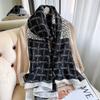 Luxury Brand Autumn and Winter Women New Style Fashion Color Matching Print Silk Scarf Lady Popular Headcloth Beach Shawl