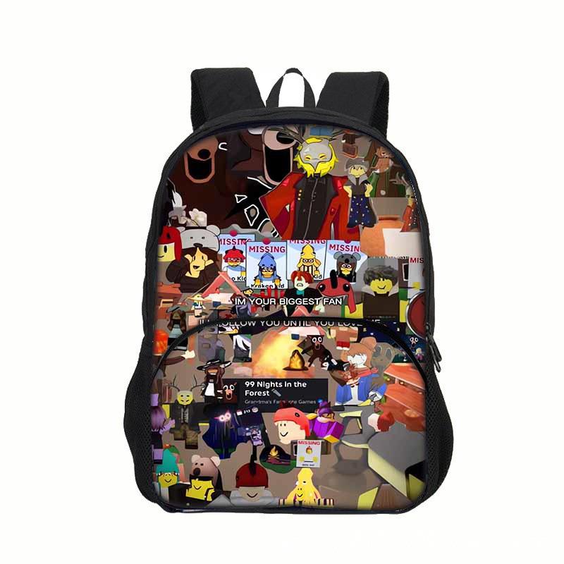 99 Nights In the Forest Children's Game-themed Backpack with Pockets 7330