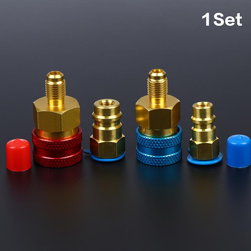 R1234Yf To R134A Quick Connectors Adapter For Car Ac Car Accessories Tools A/C Refrigerant Fluorinated Liquid Connector