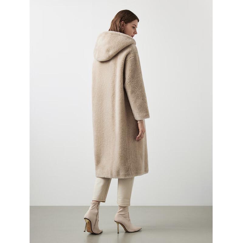 Langzi French Design Wool Hooded Overcoat