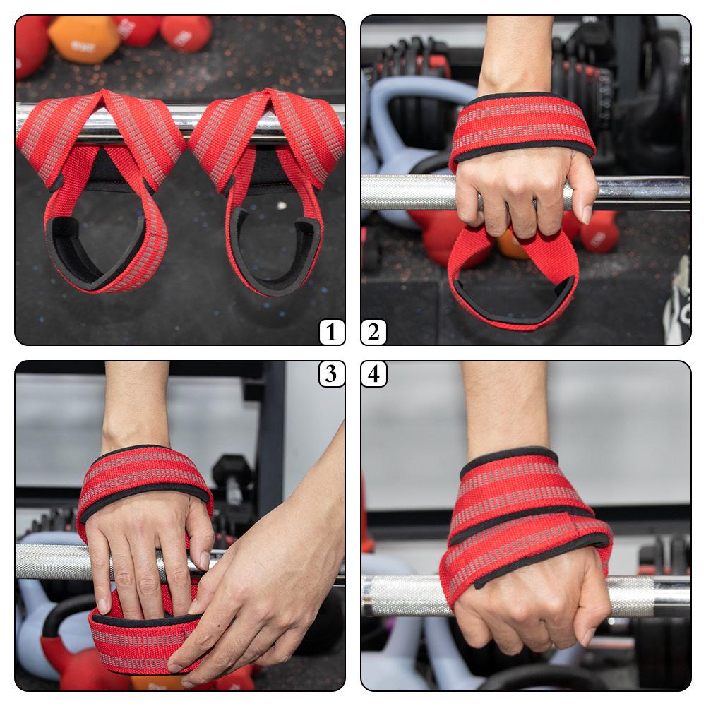 Figure 8 Resistance Bands for Weightlifting & Deadlifts – Fitness Wrist Wraps, Grip & Pull-Up Straps