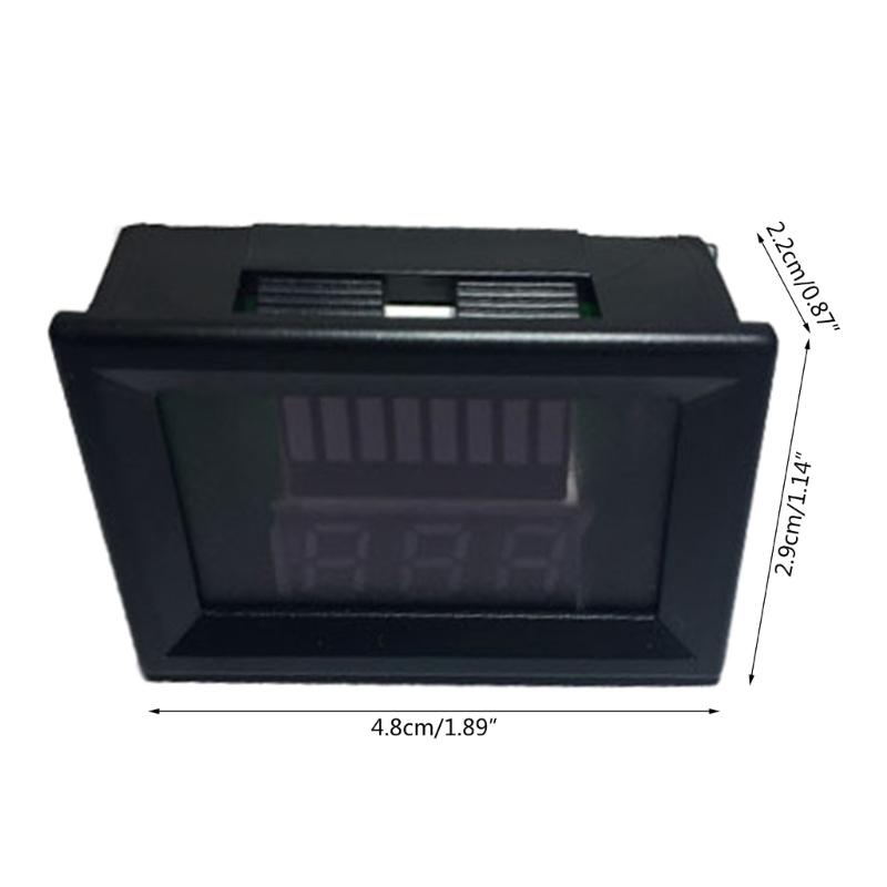 Battery Capacity Monitor 5-70V Voltmeter Multimeter Tester Power Percentage Volt Indicator Gauge Waterproof LCD Display
