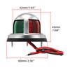 QC 12V Warning Signal Light Stainless Steel 1pc Red Green LED Navigation Lights Sailing Lamp for Marine Yacht
