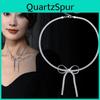 Elegantes Schmetterlings-Schleifen-Metall-Halsketten-Set Minimalistisches Design Für den Weg zur Arbeit Stilvolle Frauen